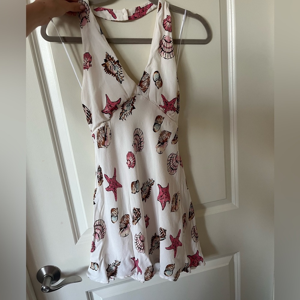 Reformation Delanie Dress in Concha Sea Shell Pattern